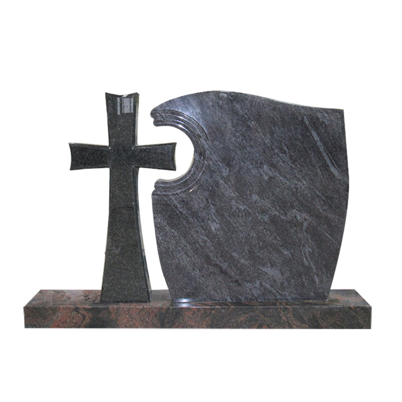 Bahama-Blue-Granite-Cross-Headstone-Designs-Dalei-Monument-1