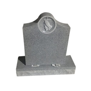 G633 Grey Granite American Upright Headstones Gravure