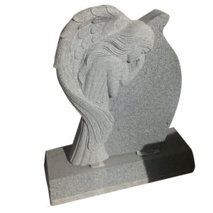 G633 Grey Granite American Upright Headstones Gravure