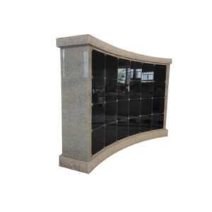 Grey Granite Cemetery Columbarium Niche Design America Tombstone