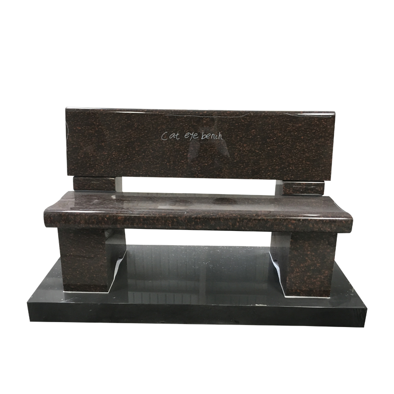 Memorial Benches for Grave Sites with Cat Eyes Granite