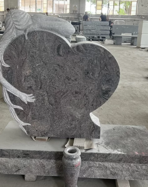 Special Custom Angel Heart Headstone 4