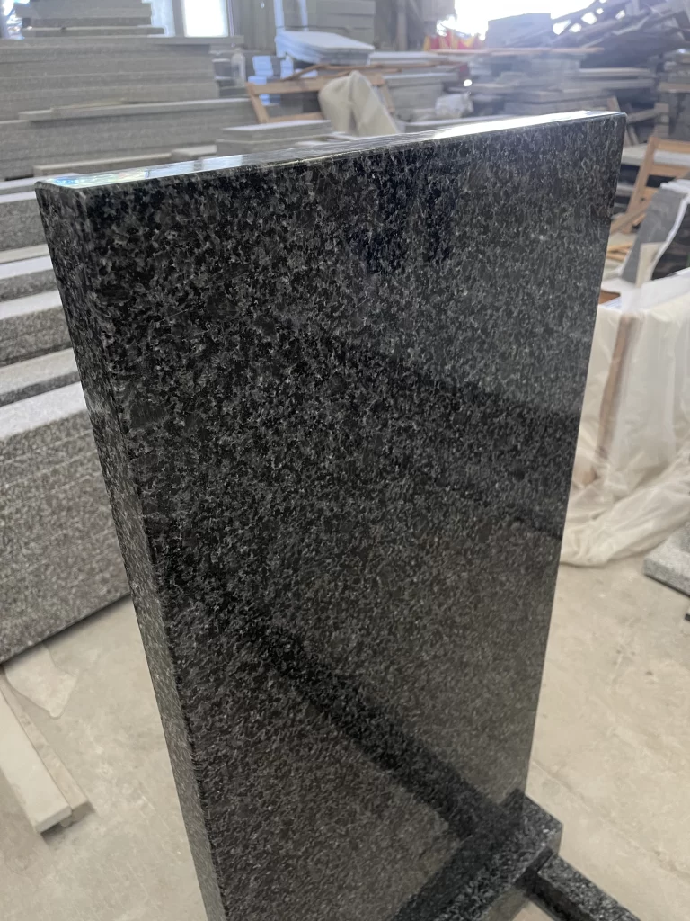 Black Ice Dapple Granite Headstone Kerb Memorial 6