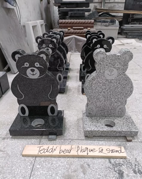 Teddy Bear Granite Headstone 1