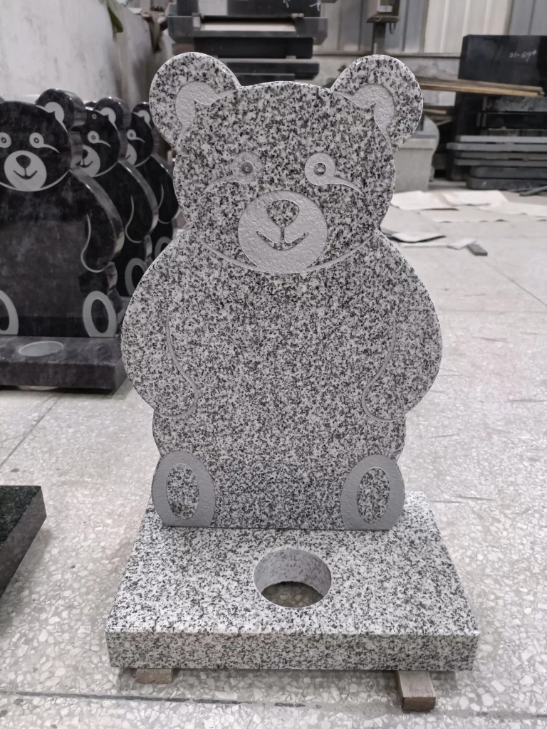 Teddy Bear Granite Headstone 3