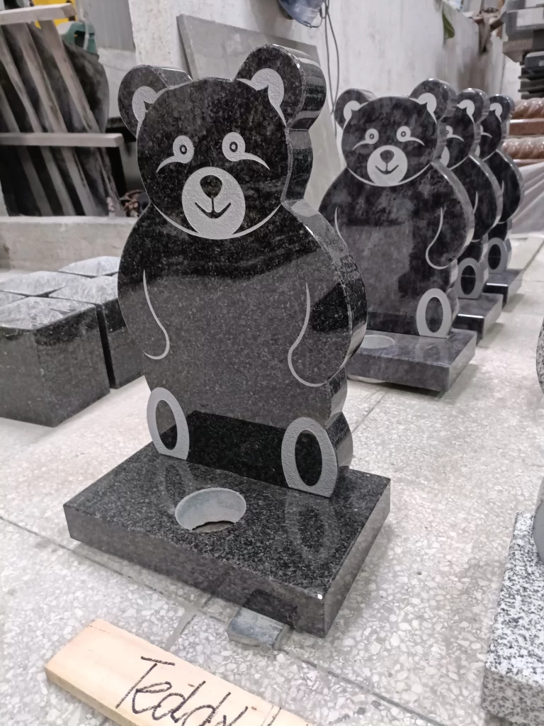 Teddy Bear Granite Headstone 5