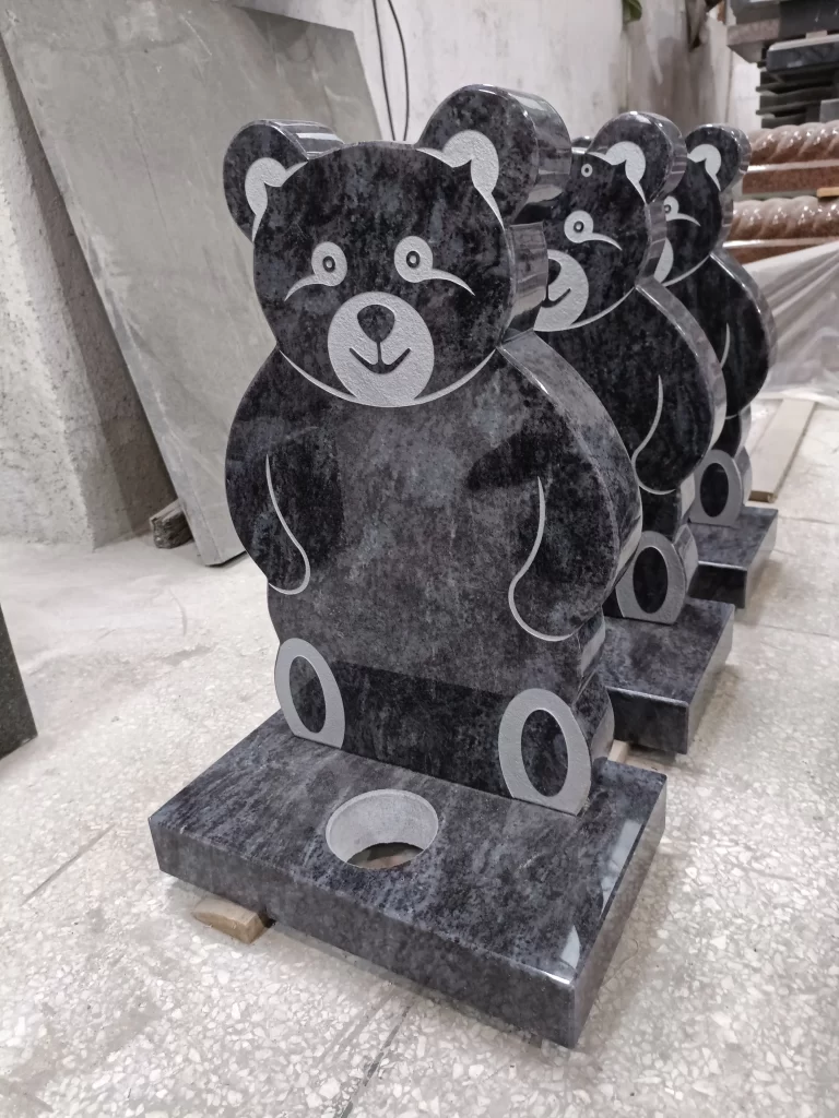 Teddy Bear Granite Headstone 9