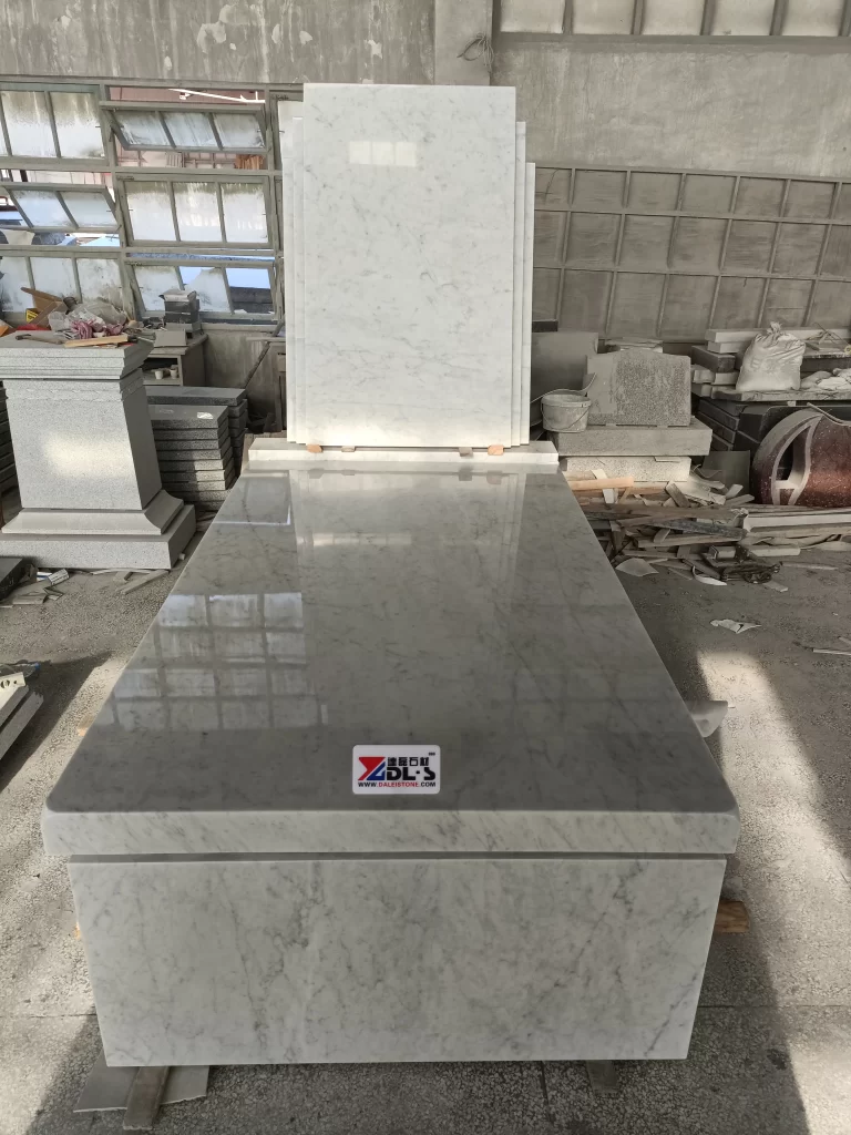 Carrara White Marble Tombstone 1