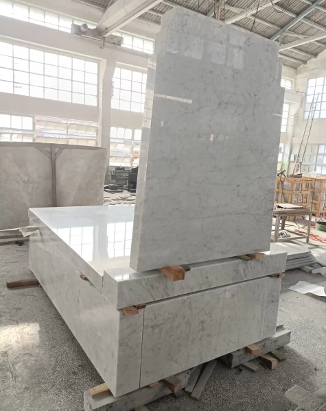 Carrara White Marble Tombstone 7