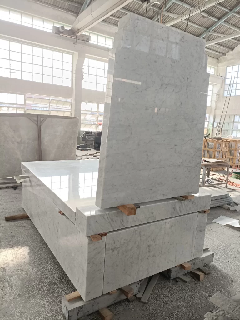 Carrara White Marble Tombstone 7